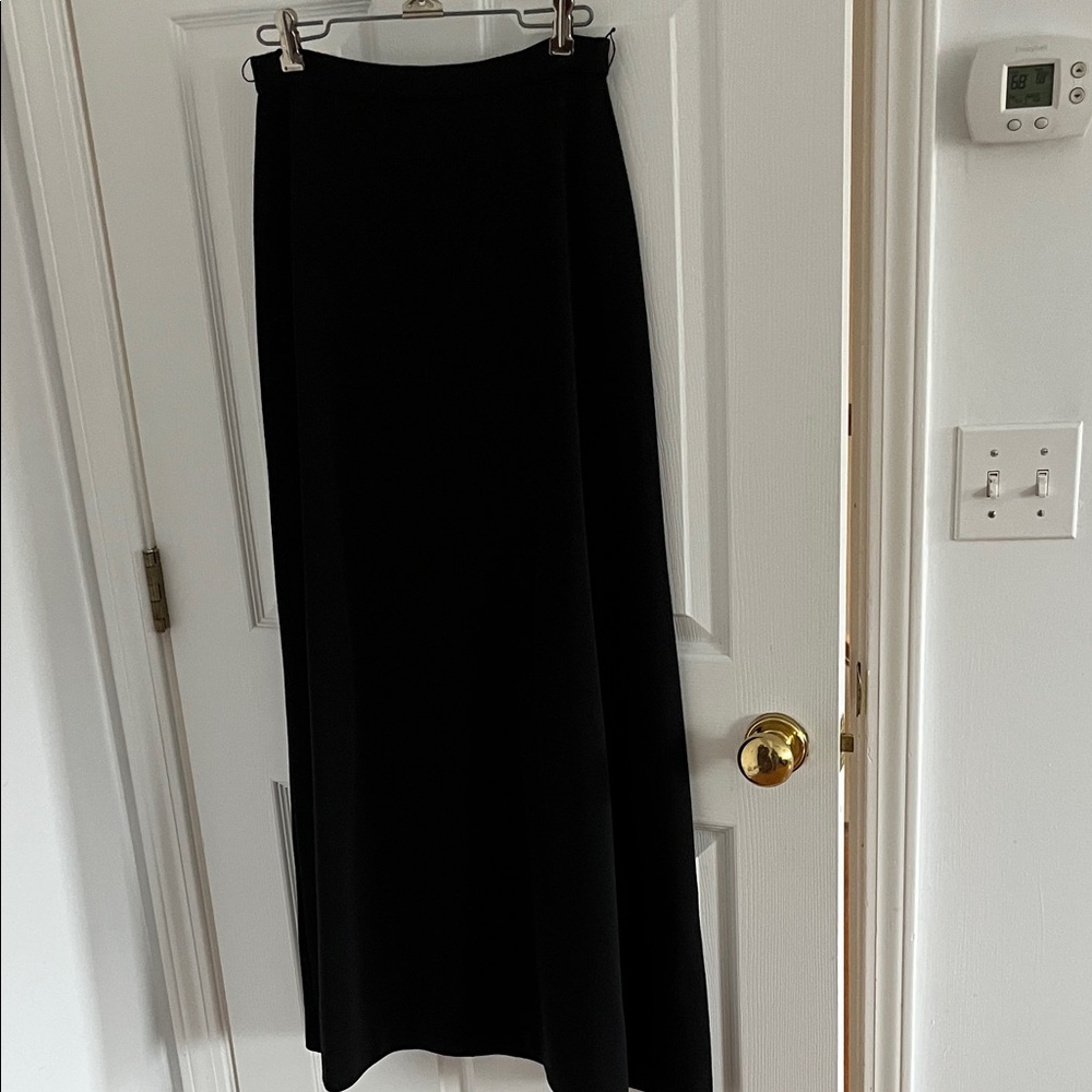 Black Knit Vintage Full Length Formal Skirt
